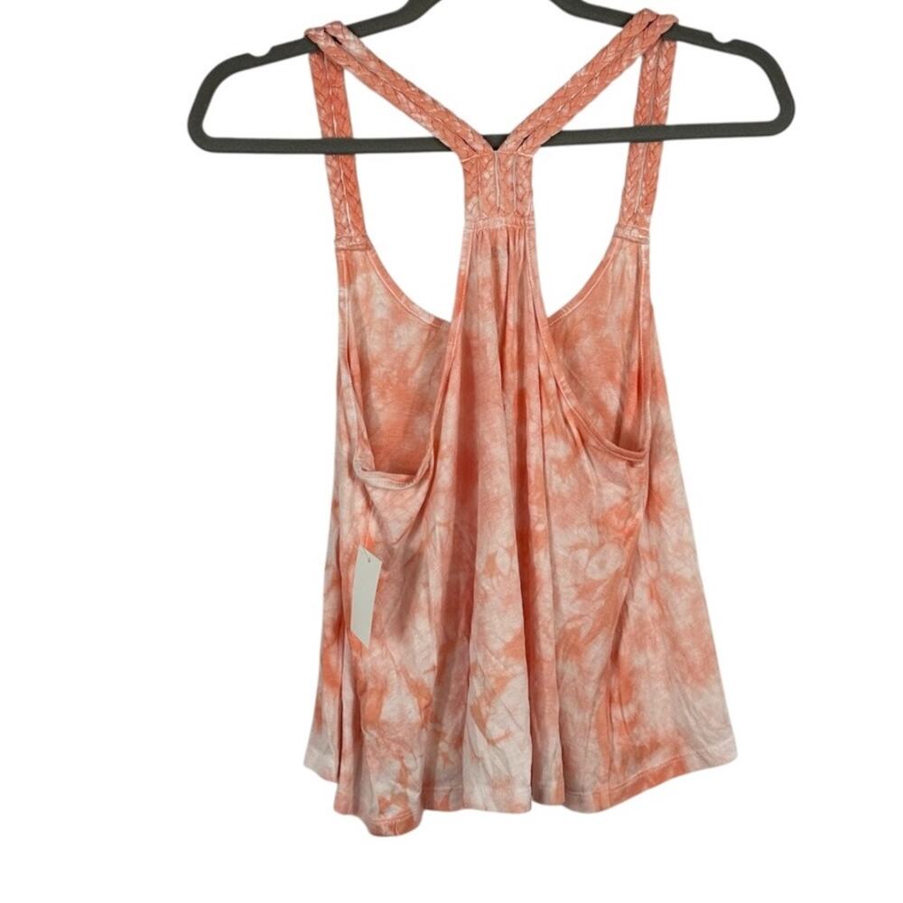 Mudd Orange and White Tie-Dye Tank Top Size Large - Picture 2 of 4